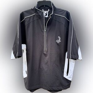 FootJoy 1/2 Zip Short Sleeve Wind/Rain Golf Pullover Pinehurst